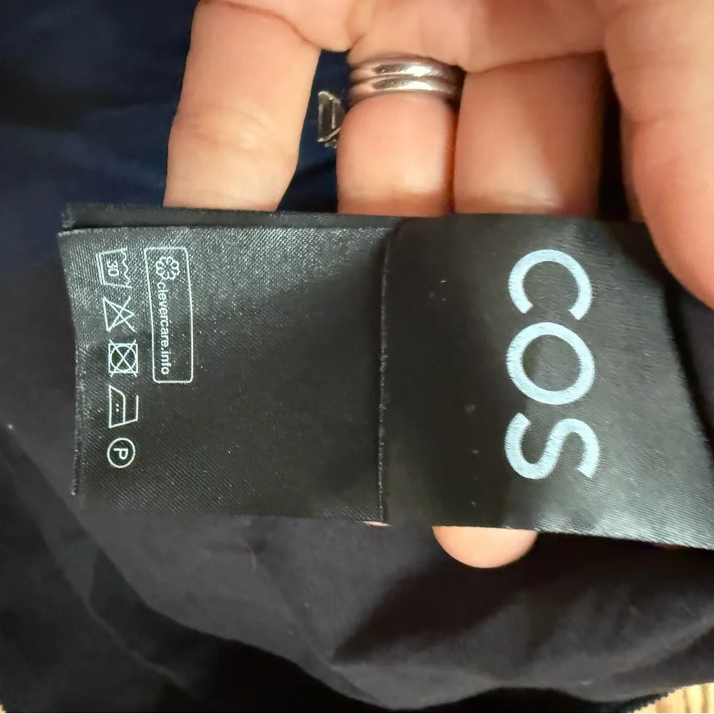 COS Bib-Front Corduroy Mini Dress – Black – Size 8 - Picture 11 of 11